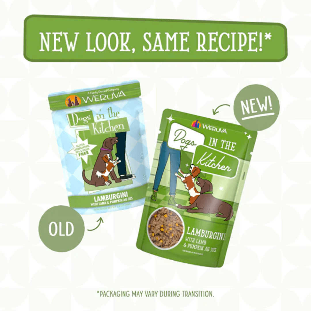 Weruva Wet Dog Food - Dogs in the Kitchen Lamburgini with Lamb & Pumpkin Au Jus Pouch