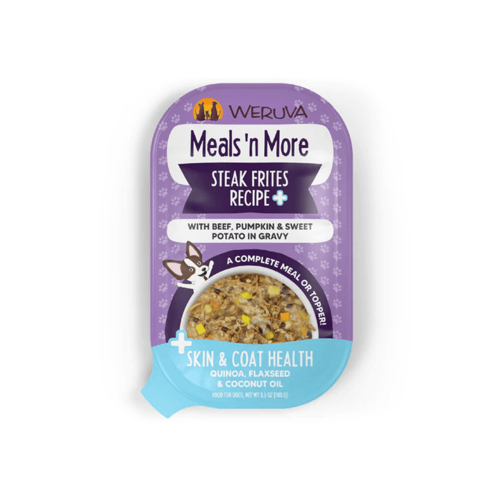 Weruva Wet Dog Food - Meals 'n More Skin & Coat Health Steak Frites Recipe Plus Pouch