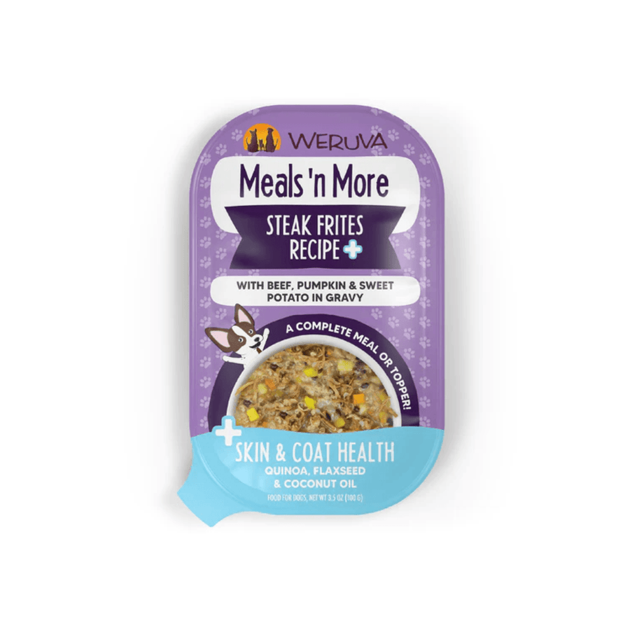 Weruva Wet Dog Food - Meals 'n More Skin & Coat Health Steak Frites Recipe Plus Pouch