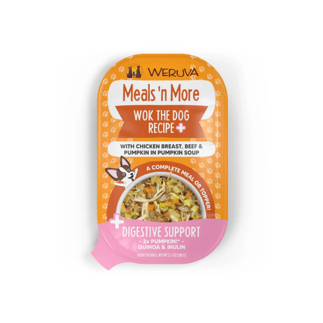 Weruva Wet Dog Food - Meals 'n More  Wok The Dog Recipe Plus with Chicken Breast, Beef and Pumpkin in Pumpkin Soup
