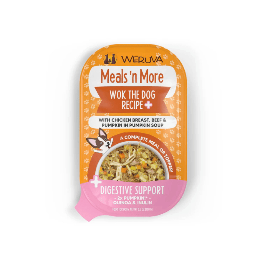 Weruva Wet Dog Food - Meals 'n More  Wok The Dog Recipe Plus with Chicken Breast, Beef and Pumpkin in Pumpkin Soup