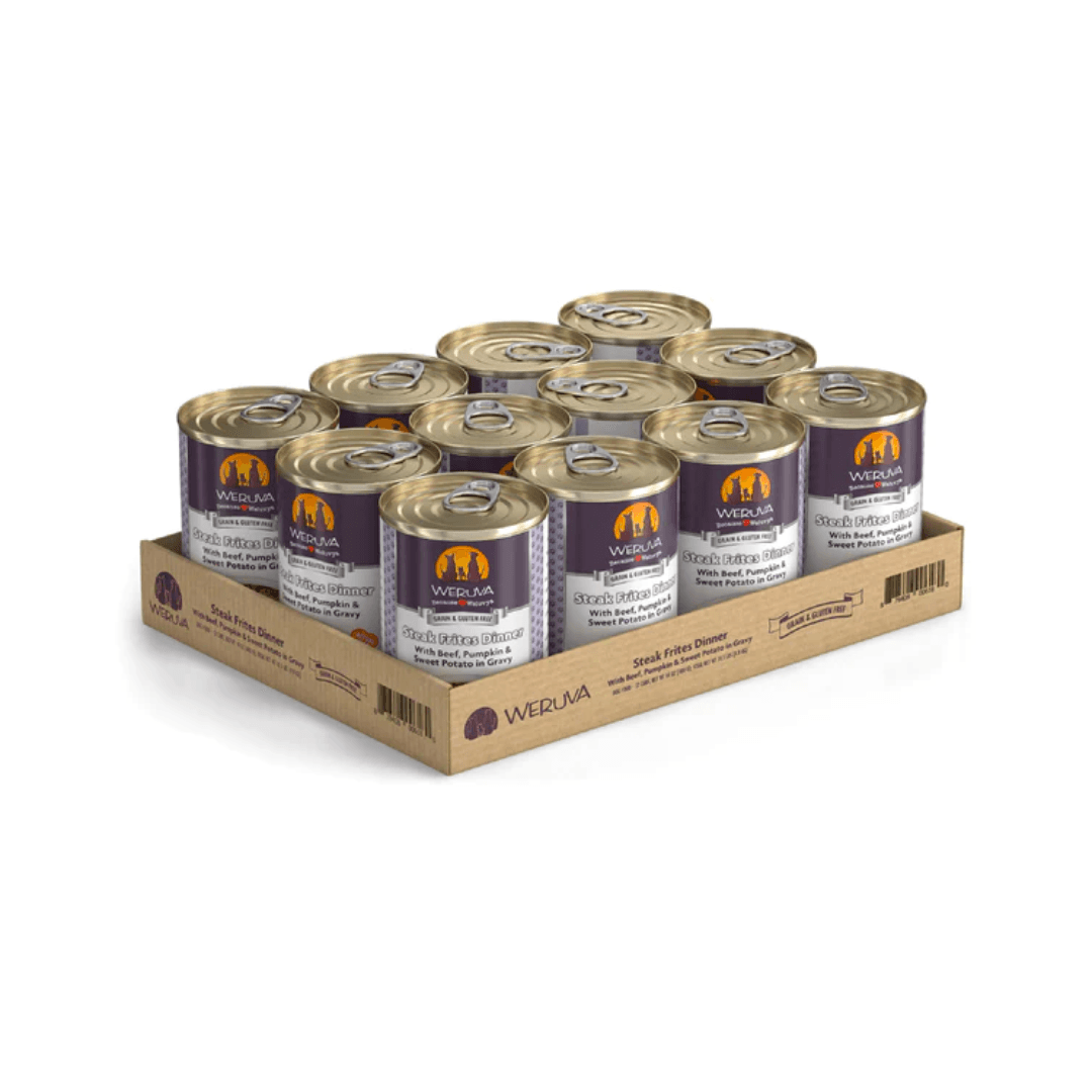 Weruva Wet Dog Food - Classics Steak Frites Dinner with Beef, Pumpkin & Sweet Potato in Gravy Canned