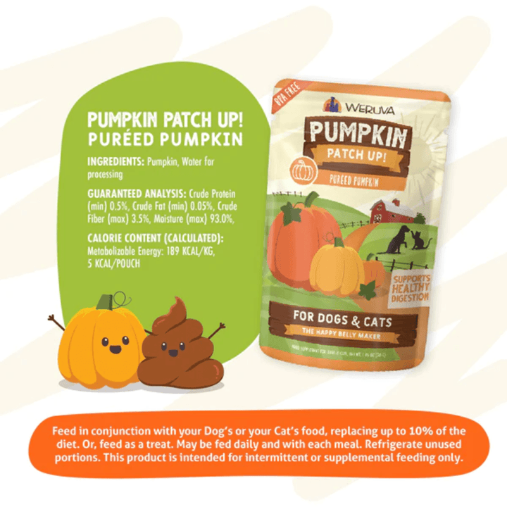 Weruva Wet Dog and Cat Supplements - Pumpkin Patch Up Pureed Pumpkin Pouch