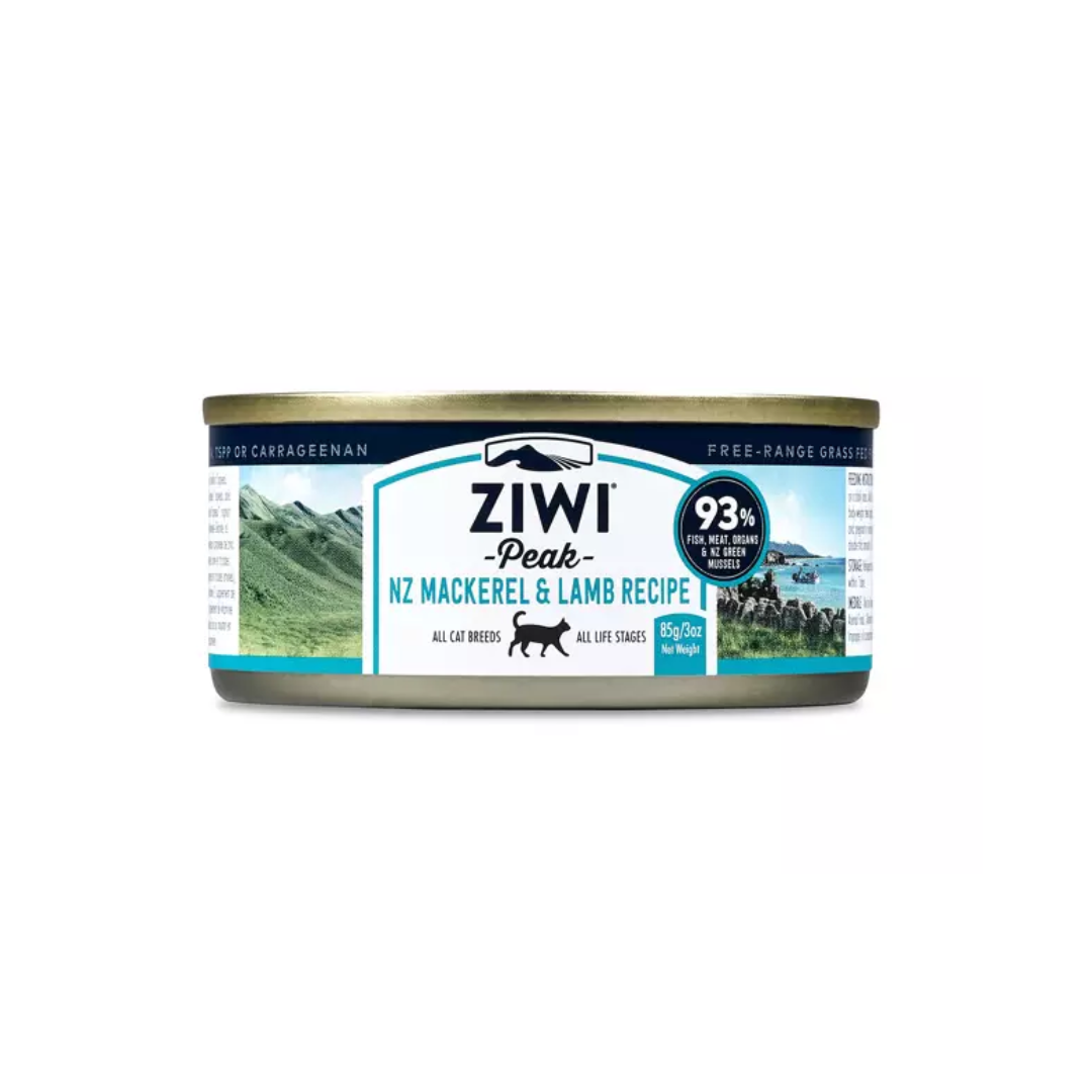 ZIWI Peak Wet Cat Food - New Zealand Mackerel & Lamb Recipe Canned