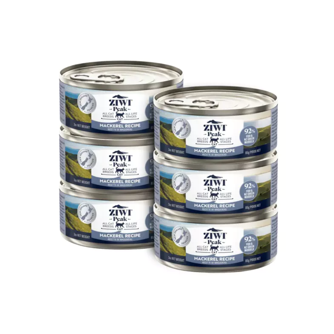 ZIWI Peak Wet Cat Food - New Zealand Mackerel & Lamb Recipe Canned