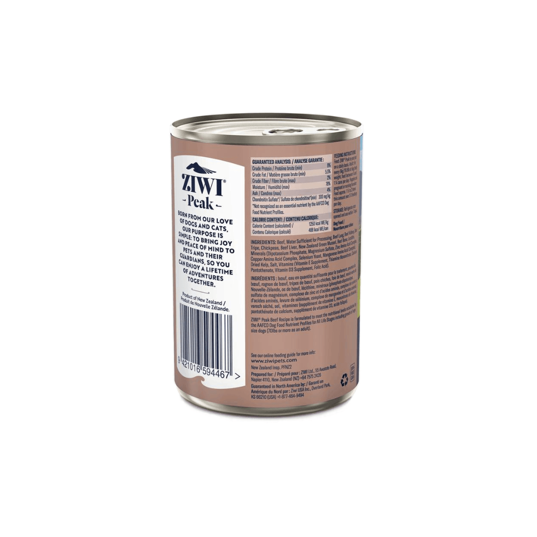 Ziwi Peak Wet Dog Food - New Zealand Beef Recipe Canned