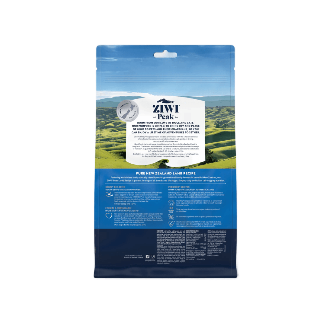ZIWI Peak Air-Dried Dog Food - Lamb Recipe