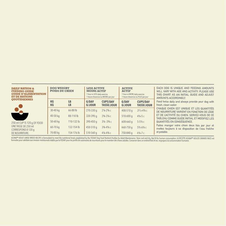 Acana Dry Dog Food - Adult Large Breed Recipe - Toronto Pets