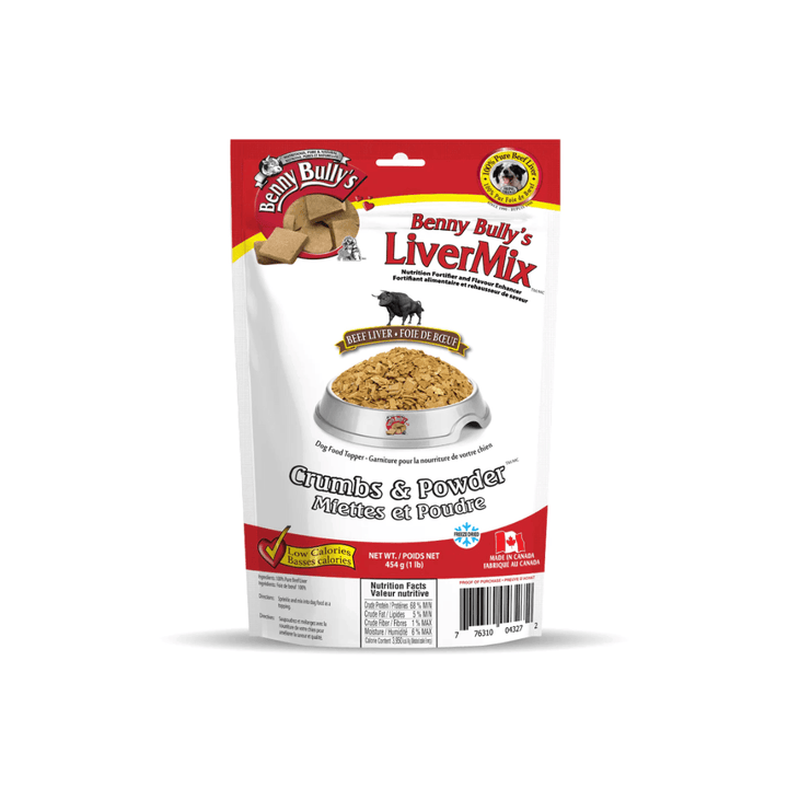 Benny Bully's Freeze - Dried Dog Treats - Liver Mix Crumbs and Powder - Toronto Pets
