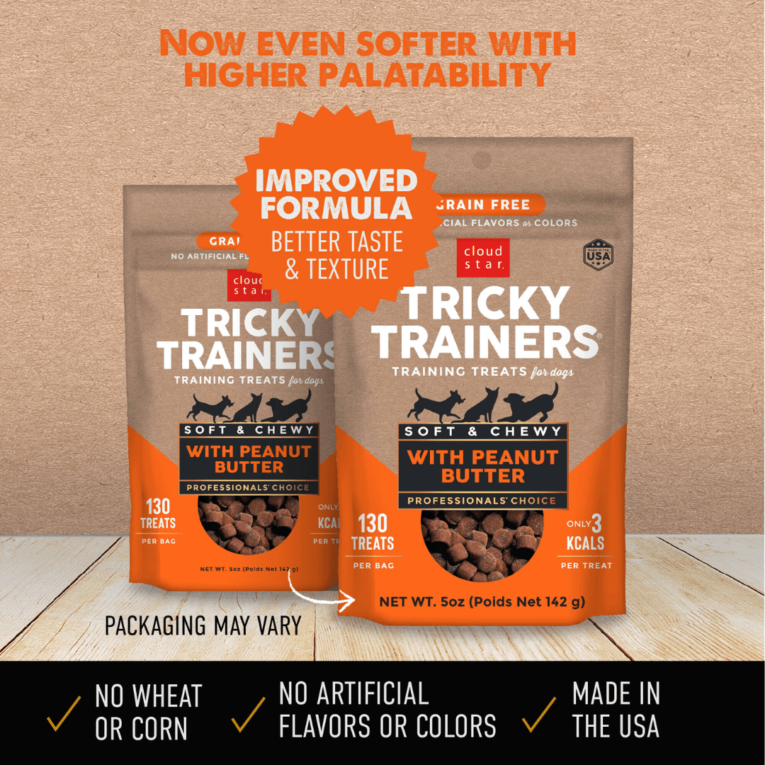 Cloud Star Dog Treats - Tricky Trainers Grain Free Soft & Chewy With Peanut Butter - Toronto Pets