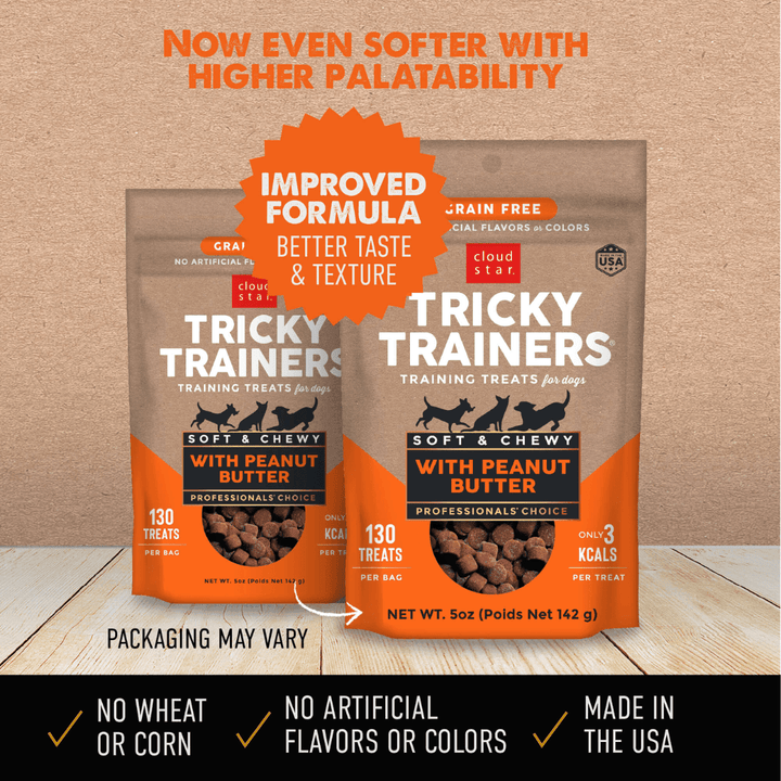 Cloud Star Dog Treats - Tricky Trainers Grain Free Soft & Chewy With Peanut Butter - Toronto Pets