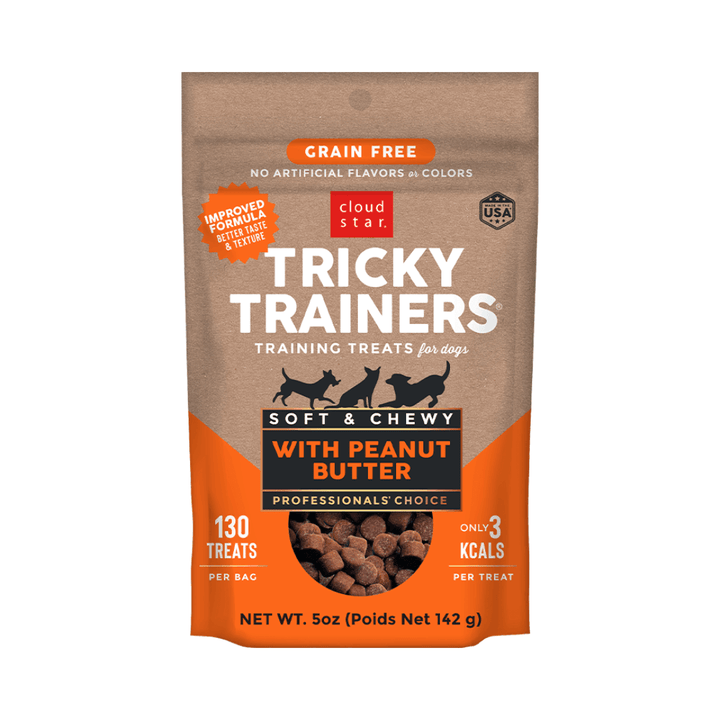Cloud Star Dog Treats - Tricky Trainers Grain Free Soft & Chewy With Peanut Butter - Toronto Pets