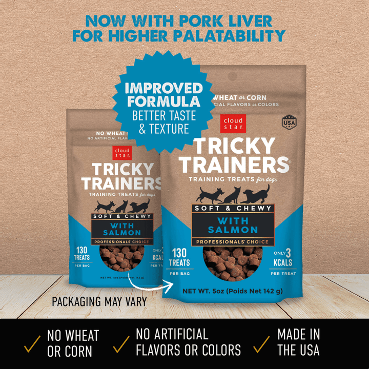 Cloud Star Dog Treats - Tricky Trainers Soft & Chewy Salmon - Toronto Pets