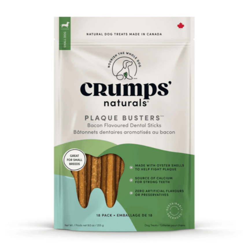 Crumps' Naturals Dog Treats - Plaque Busters with Bacon Flavor - Toronto Pets