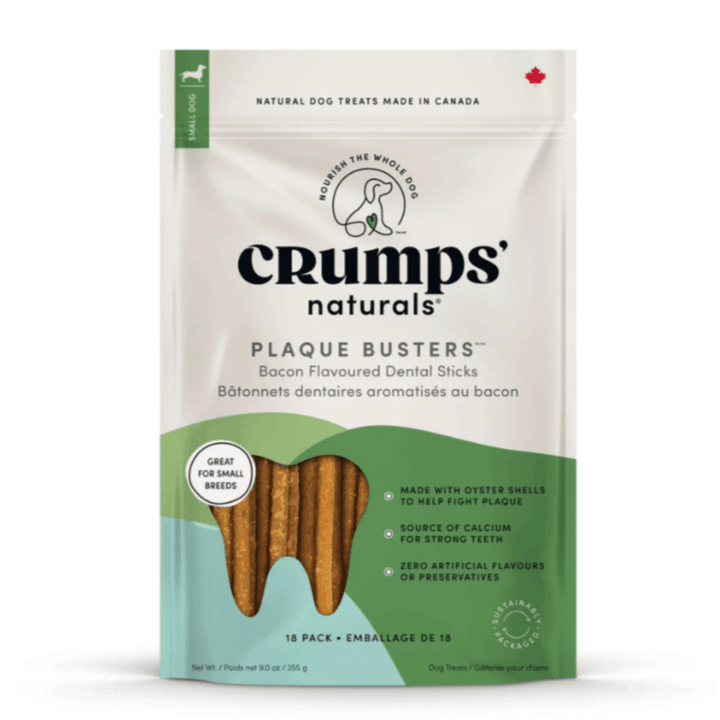Crumps' Naturals Dog Treats - Plaque Busters with Bacon Flavor - Toronto Pets