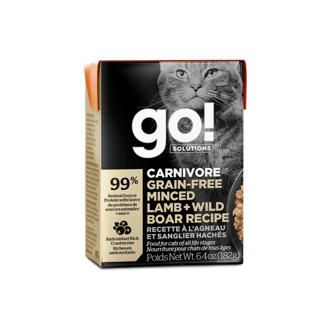 Go! Carnivore Wet Cat Food Grain-Free Minced Lamb and Wild Boar