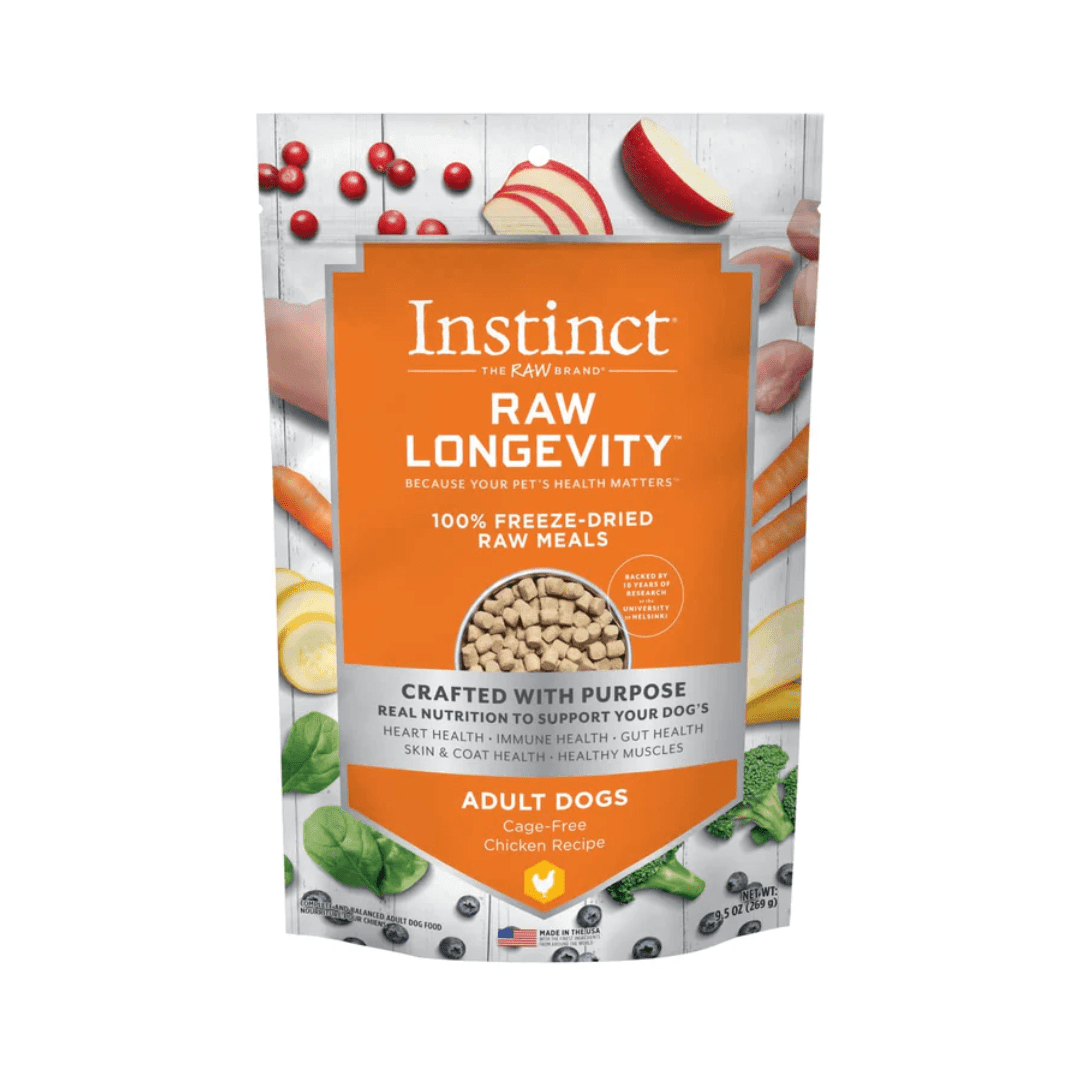 Instinct Freeze Dried Dog Food - Raw Longevity 100% Raw Meals Cage - Free Chicken Recipe - Toronto Pets