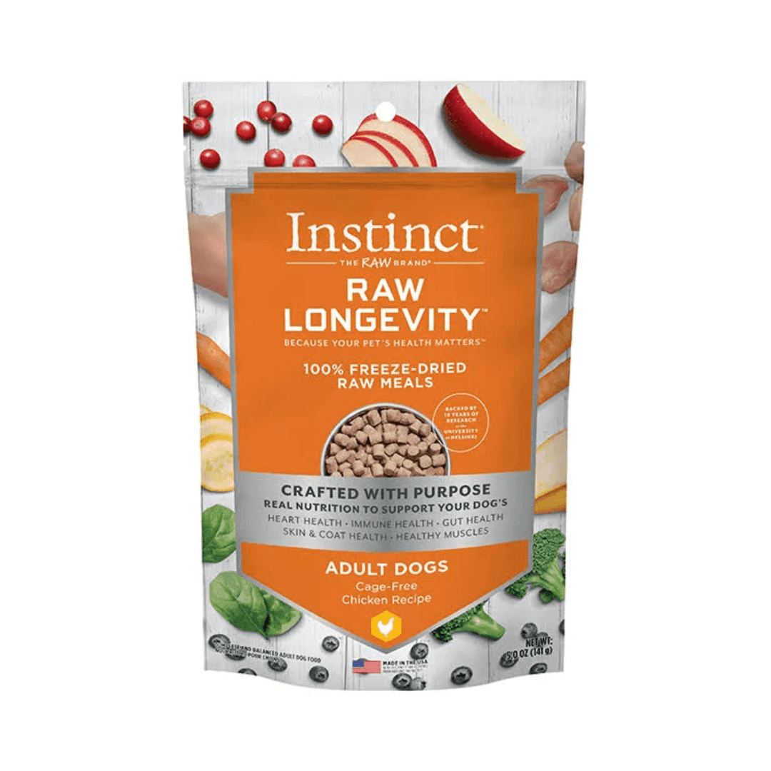 Instinct Freeze Dried Dog Food - Raw Longevity 100% Raw Meals Cage - Free Chicken Recipe - Toronto Pets