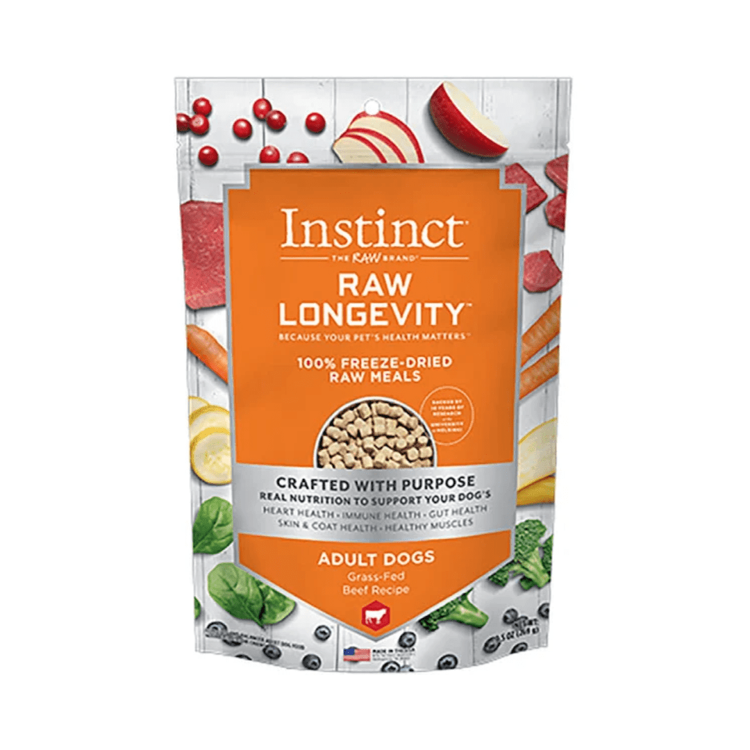 Instinct Freeze Dried Dog Food - Raw Longevity 100% Raw Meals Grass - Fed Beef Recipe - Toronto Pets