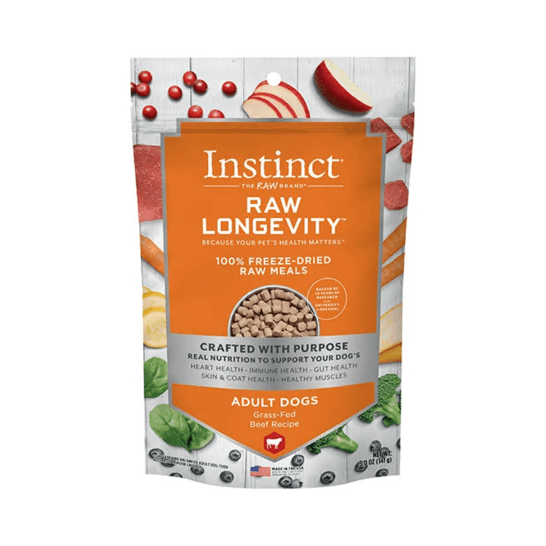 Instinct Freeze Dried Dog Food - Raw Longevity 100% Raw Meals Grass - Fed Beef Recipe - Toronto Pets