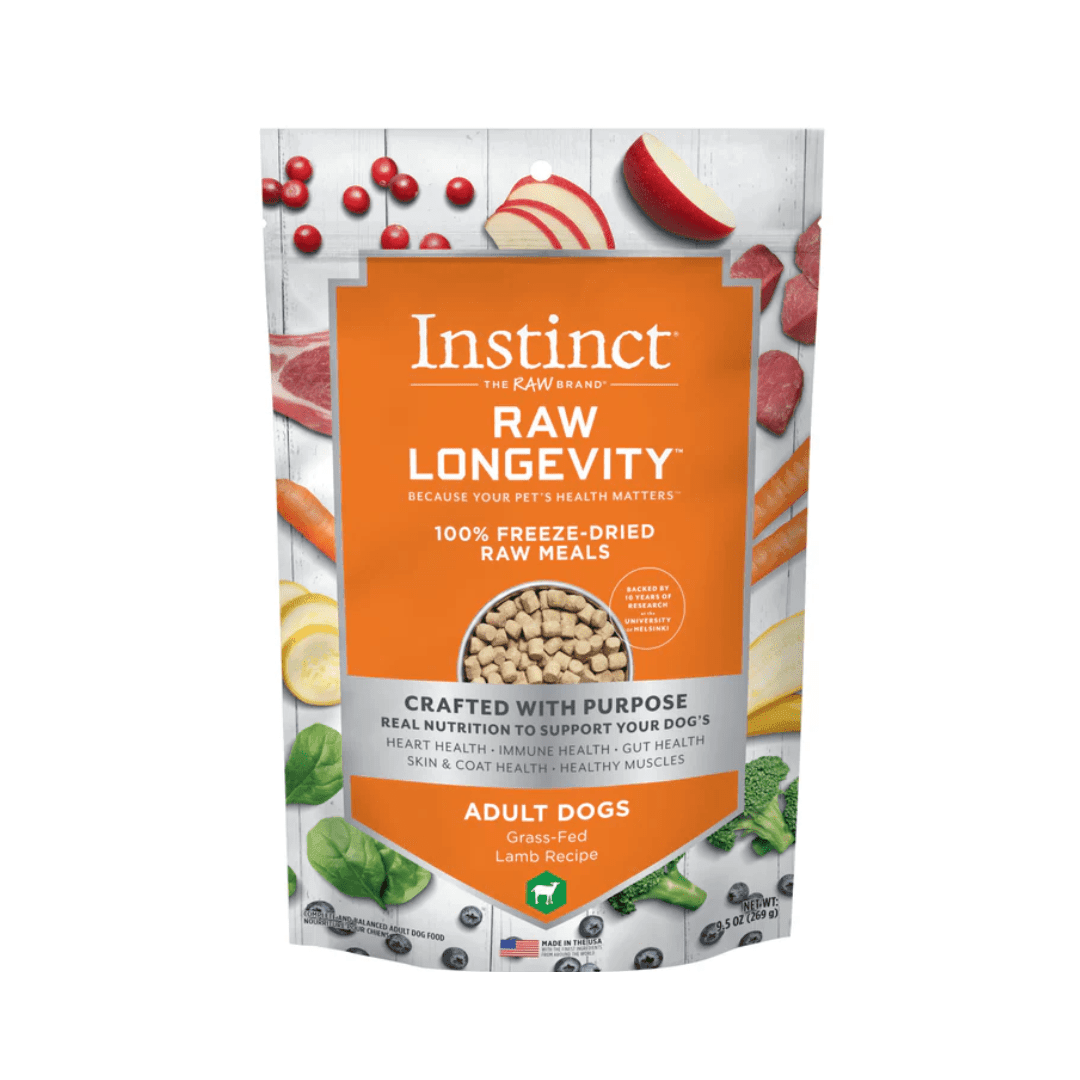 Instinct Freeze Dried Dog Food - Raw Longevity 100% Raw Meals Grass - Fed Lamb Recipe - Toronto Pets