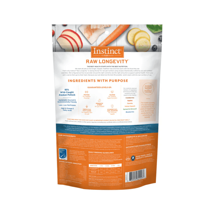 Instinct Freeze Dried Dog Food - Raw Longevity 100% Raw Meals Wild - Caught Alaskan Pollock Recipe - Toronto Pets