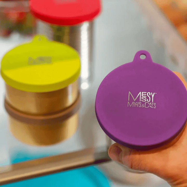 Messy Mutts Dog and Cat Food Accessories - Silicone Universal Food Can Cover - Toronto Pets