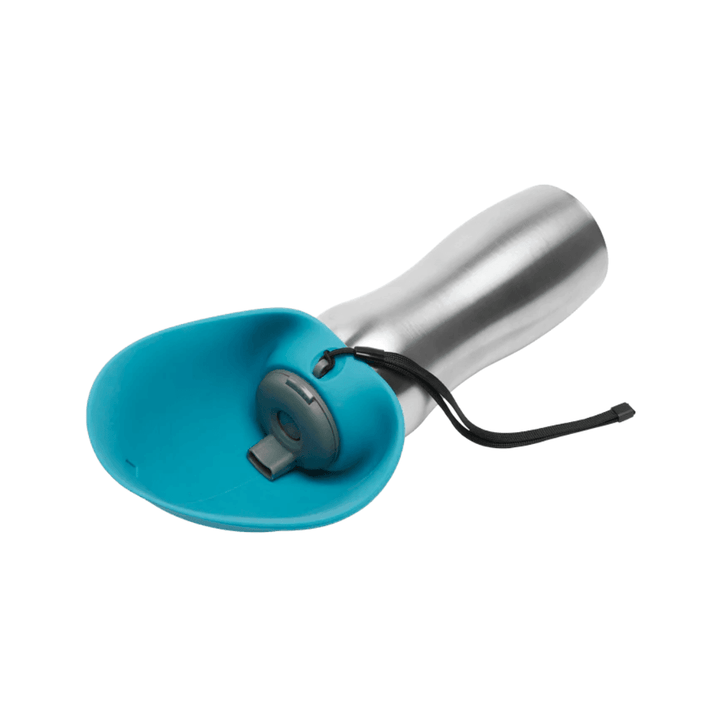 Messy Mutts Dog Bowl - Stainless Steel Travel Water Bottle with Silicone Flip Up Bowl - Toronto Pets