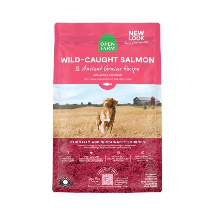 Open Farm Dry Dog Food - Wild - Caught Salmon & Ancient Grains - Toronto Pets