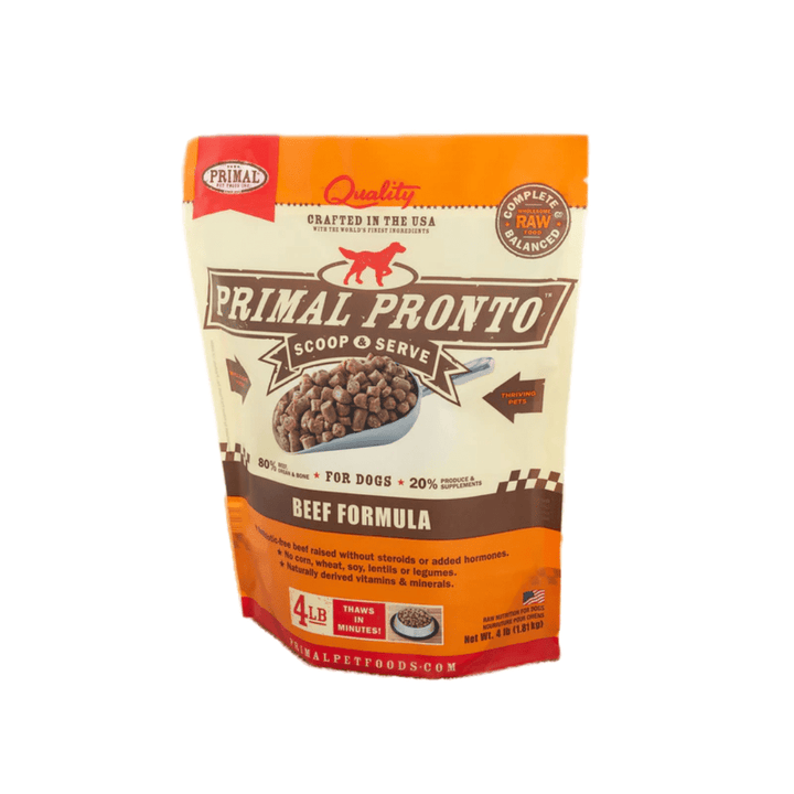 Primal Frozen Dog Food - Pronto Scoop & Serve Beef Formula - Toronto Pets