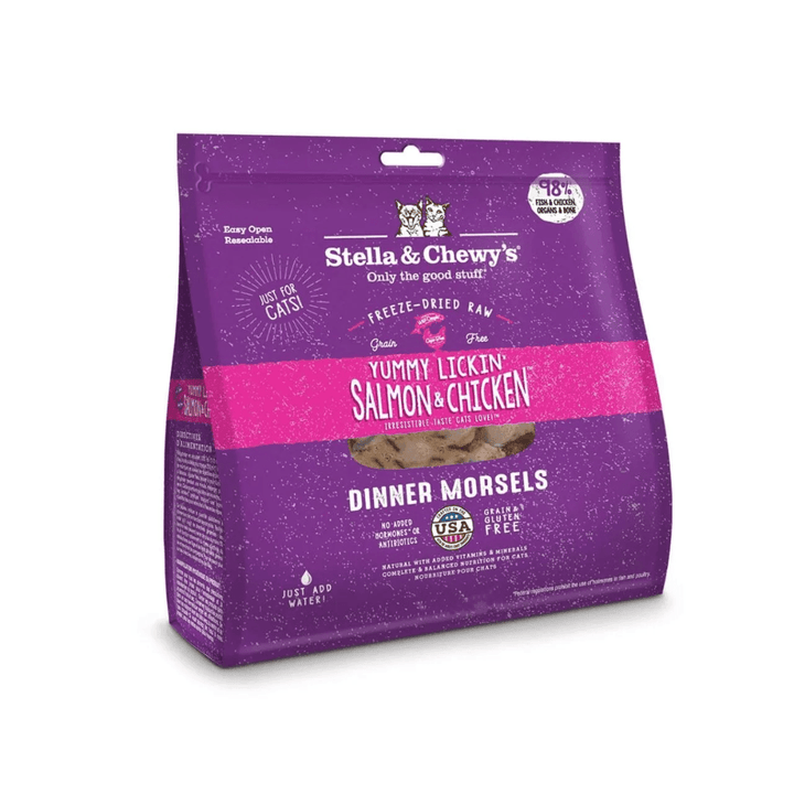 Stella & Chewy's Freeze Dried Cat Food - Yummy Lickin' Salmon & Chicken Raw Dinner Morsels - Toronto Pets