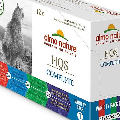 Almo Nature Cat Wet - HQS Complete Variety Pack (12 Cans) 