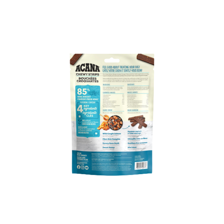 Acana Dog Treats - Chewy Strips Skin, Coat & Digestive Support Salmon Recipe