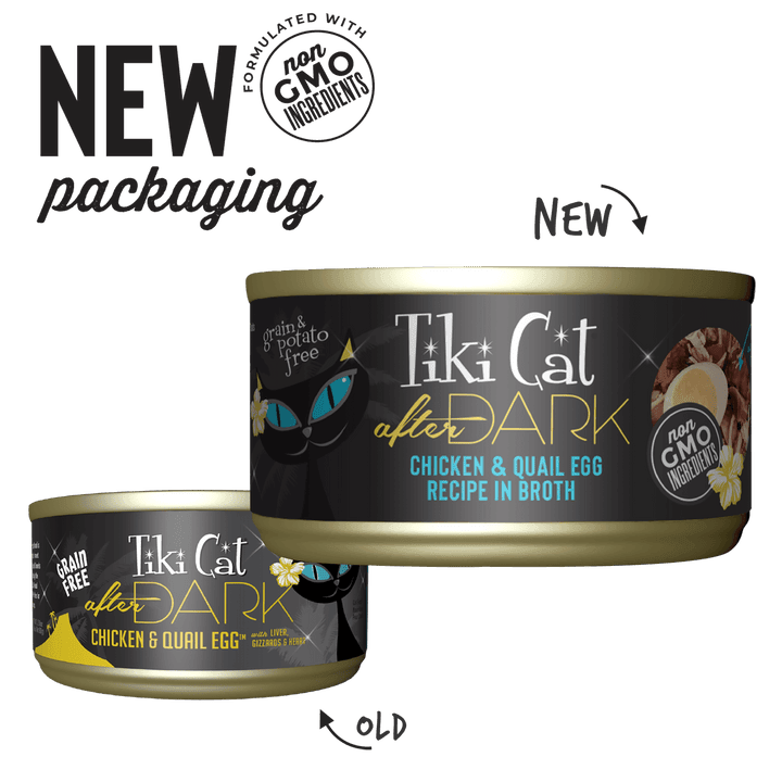 Tiki Cat Wet Cat Food - After Dark Chicken & Quail Egg in Broth Canned 