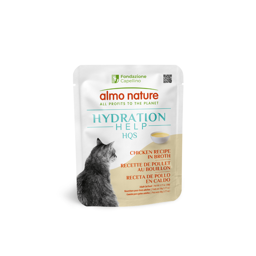 Almo Nature Wet Cat Food - Hydration Help HQS Chicken Recipe in Broth Pouch