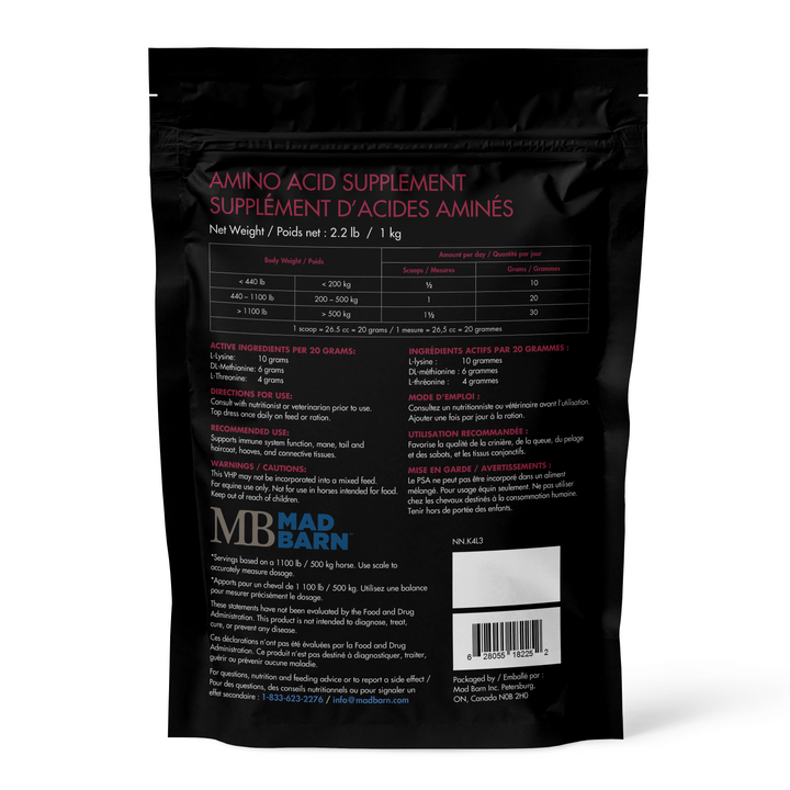 Equine Supplements - Mad Barn Three Amigos (Lys, Met, Thr)