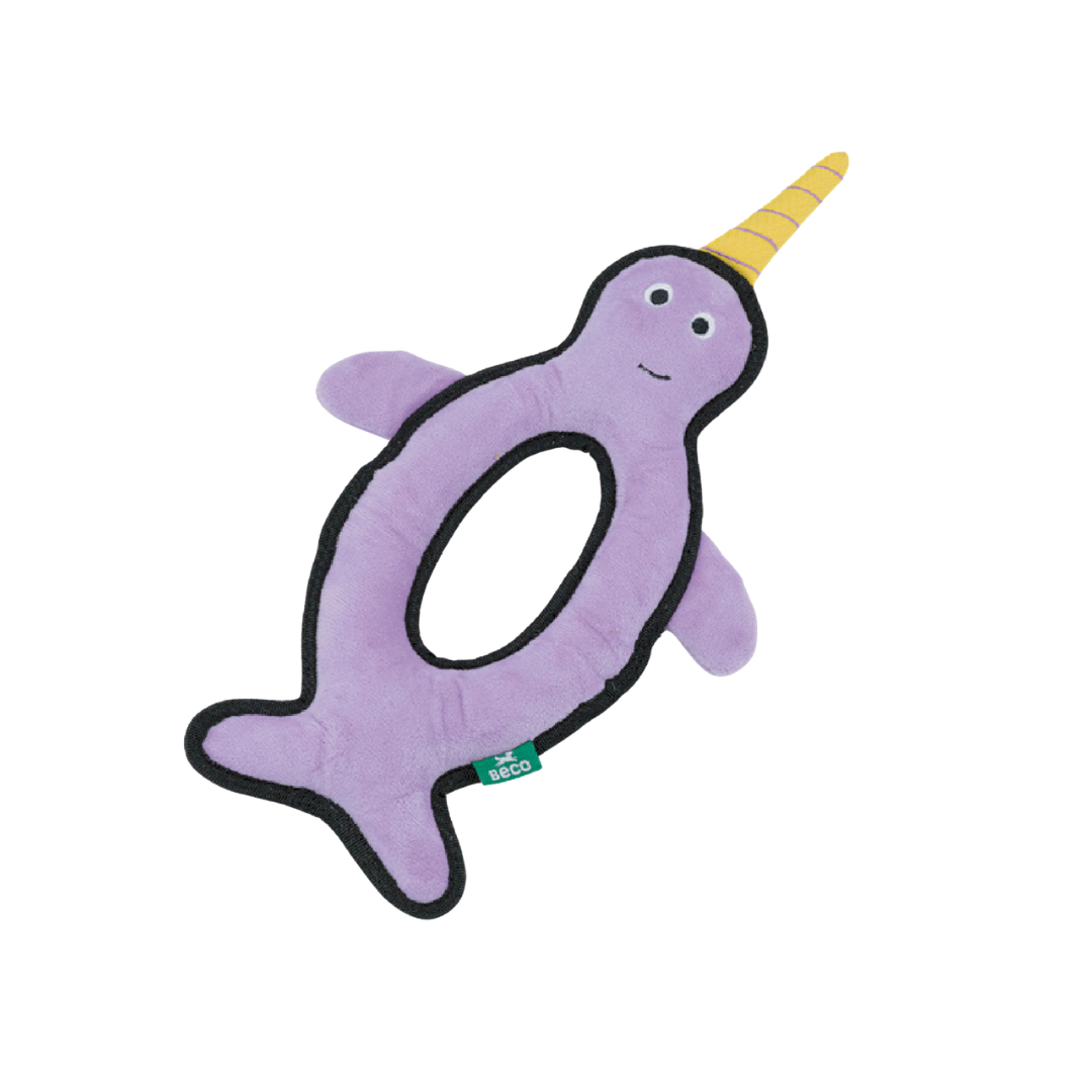 Beco Dog Toys - Recycled Rough & Tough Narwhal