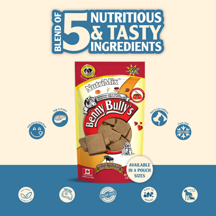 Benny Bully's Freeze Dried Dog Treats - Beef Liver NutriMix