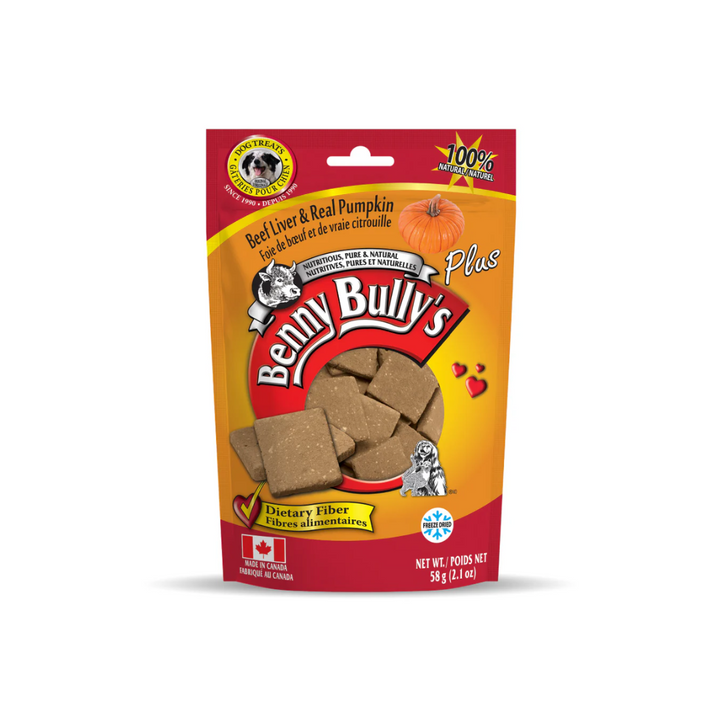Benny Bully's Freeze Dried Dog Treats - Beef Liver Plus Pumpkin