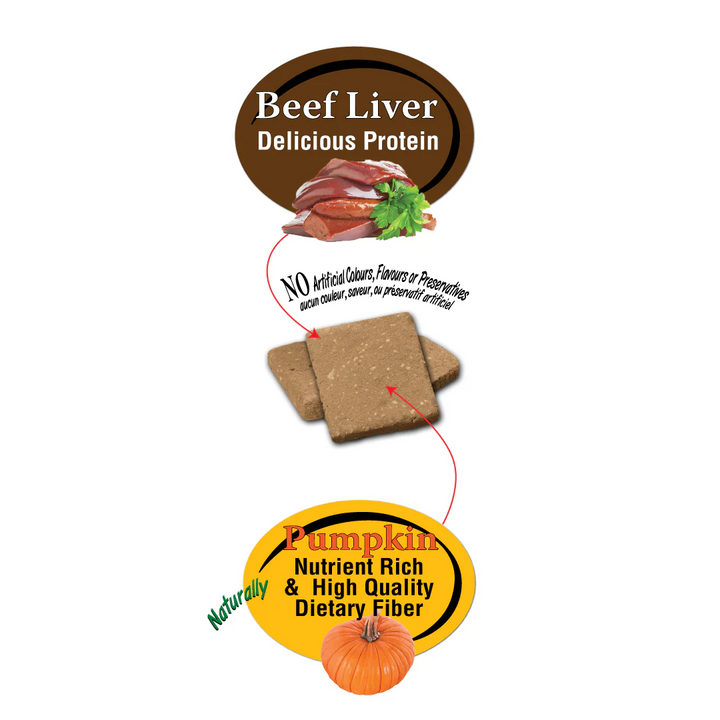 Benny Bully's Freeze Dried Dog Treats - Beef Liver Plus Pumpkin