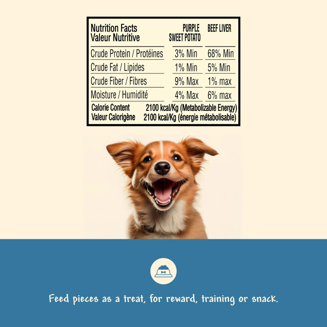 Benny Bully's Freeze Dried Dog Treats - Deep Purple Sweet Potato & Beef Liver