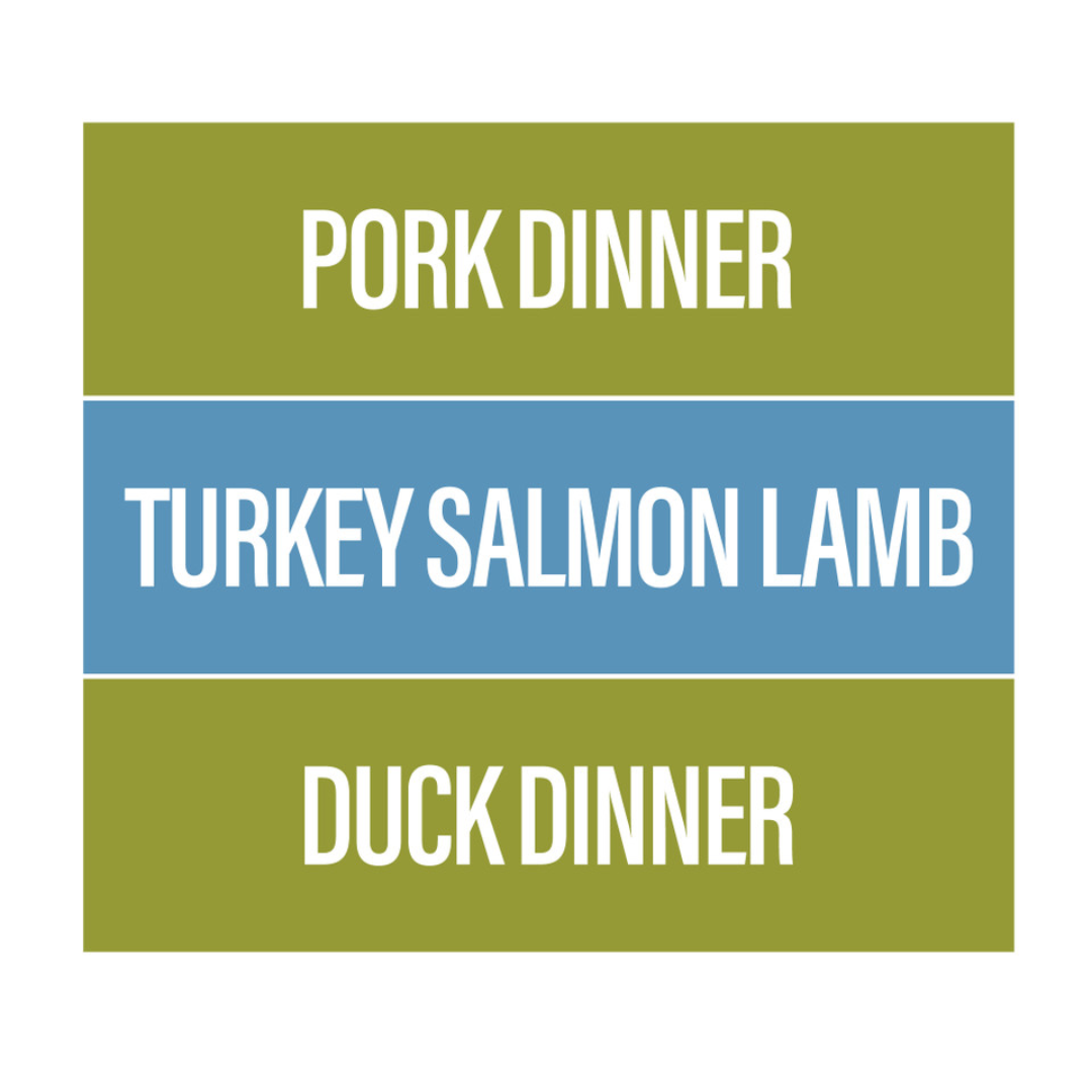 Big Country Raw Frozen Dog Food - Grab N Go Sensitive Pork, Turkey Salmon Lamb, Duck Dinner