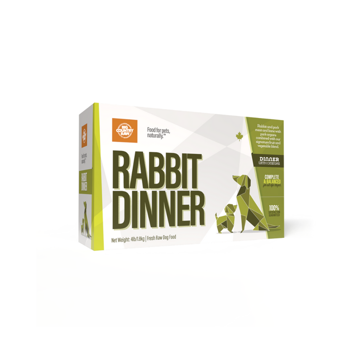 Big Country Raw Frozen Dog Food - Rabbit Dinner