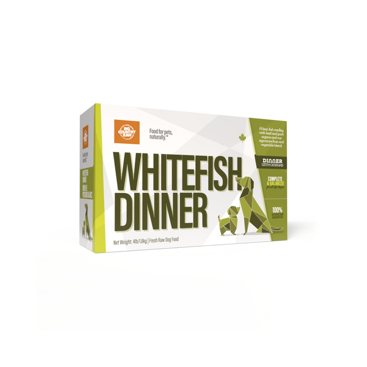 Big Country Raw Frozen Dog Food - Whitefish Dinner