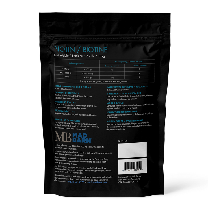 Equine Supplements - Mad Barn Biotin 0.5%