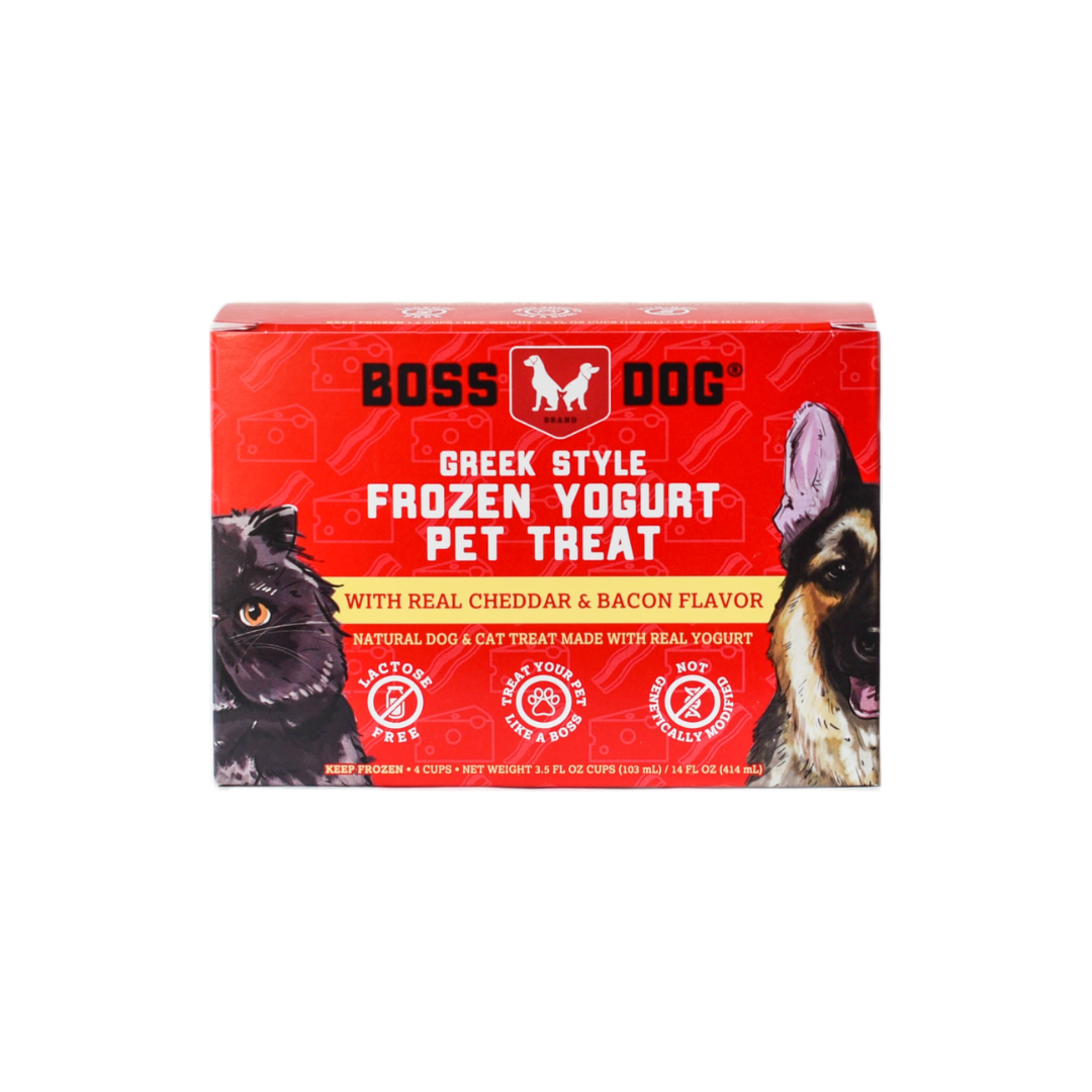 Boss Dog Frozen Dog Treats - Cheddar & Bacon Yogurt