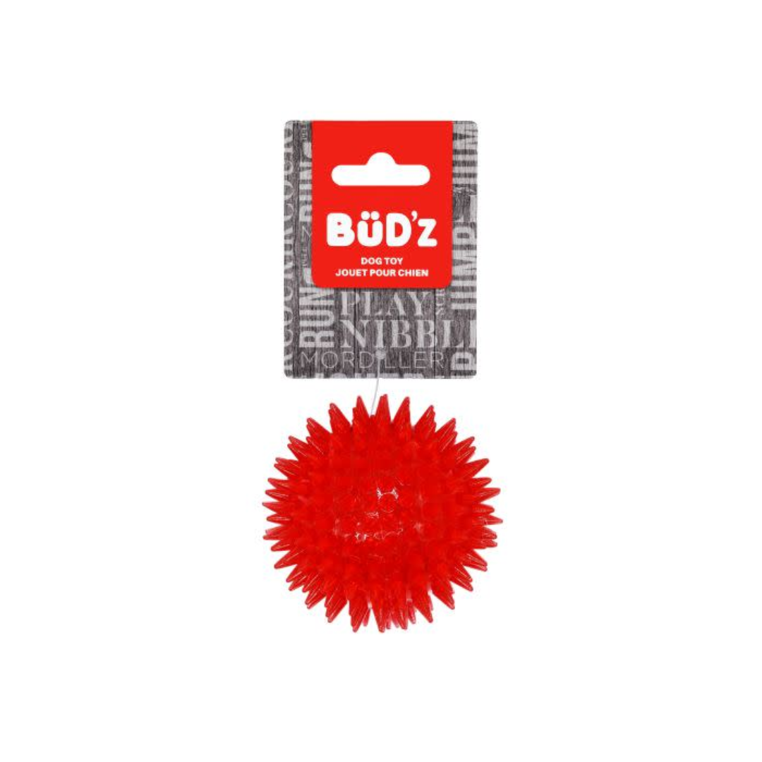 Bud'Z Dog Toys - Rubber Plain Spiked Ball