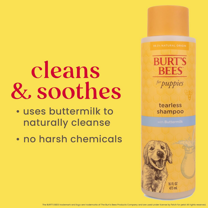 Burt's Bees Pet Shampoo - Puppy Tearless Dog Shampoo with Buttermilk