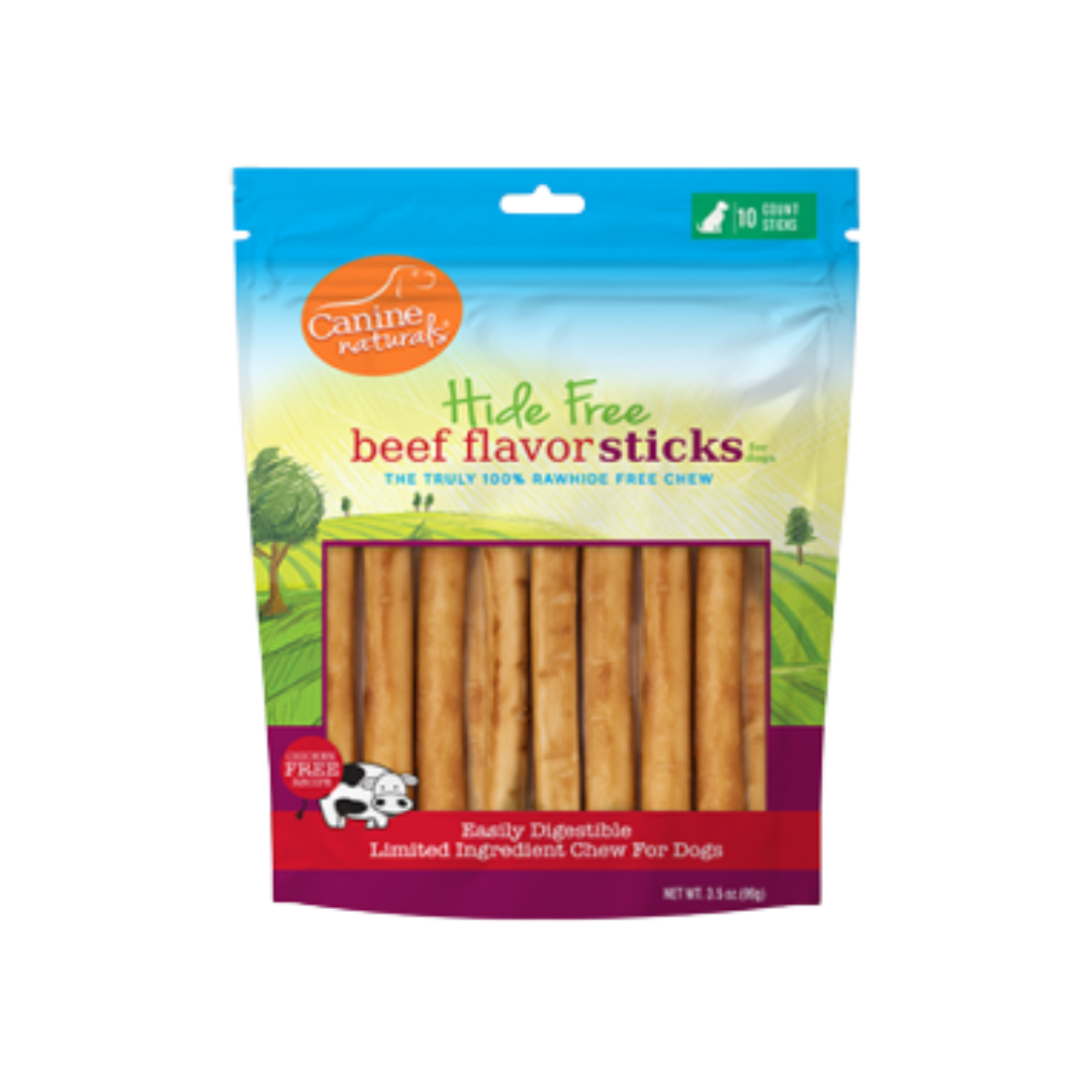 Canine Naturals Dog Treats - Hide Free Beef Sticks