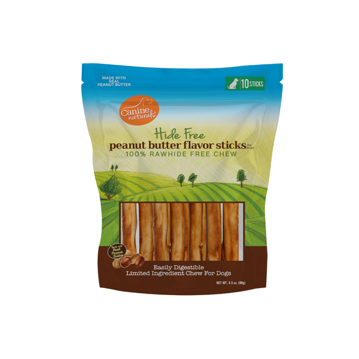 Canine Naturals Dog Treats - Hide Free Peanut Butter Flavor Sticks